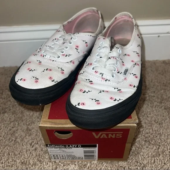 VANS Authentic Lazy Oaf Multi/Black Sneakers Men’s Size 6.5 Women’s 8 w/OG Box - Picture 1 of 10